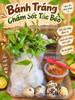 Hình ảnh Bánh tráng chấm sốt tắc béo