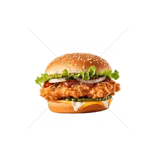 Hamburger Gà Rán  - 35.000 ₫ tại Bánh Mì Sandwich Hamburger Aloha 246 - Lạc Long Quân
