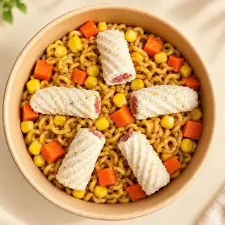 Hình ảnh Mì trộn mực xoắn