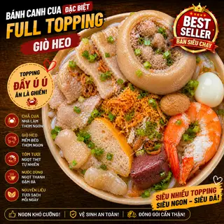 Bánh Canh Cua Đặc Biệt Full Topping Giò Gân Hoặc Móng - 89.000 ₫ tại Bánh Canh Cua Linh - Lê Đức Thọ