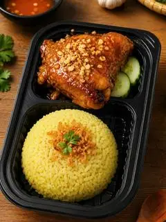 CƠM  GÀ SỐT MẮM TỎI  - 52.900 ₫ tại Cơm & Mì Trộn - Nguyễn Trãi