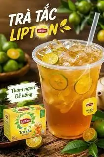TRÀ TẮC LIPTON  - 25.000 ₫ tại Cà Phê Và Ăn Vặt Cô Duyên - Rau Má & Chân Gà Sốt Thái - Hồng Bàng