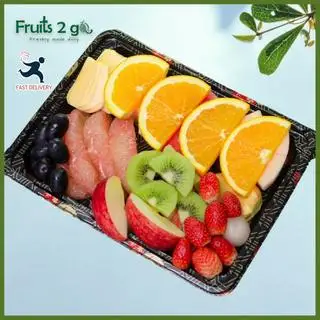 [650gr] Khay Trái Cây Mix gồm Táo Cam Kiwi Dâu Hấu Lưới Nho ... - 149.000 ₫ tại Fruits To Go - Trái Cây Tươi Cắt Sẵn - Cách Mạng Tháng 8