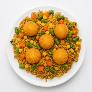 Hình ảnh Mì trộn viên xù phô mai