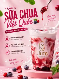 Hình ảnh Sữa chua việt quất