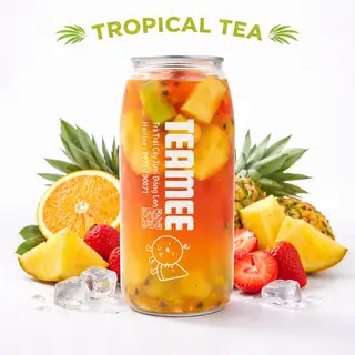 Trà nhiệt đới - Tropical tea - 650ml - 65.000 ₫ tại TEAMEE - Trà Trái Cây Tươi Đóng Lon - Calmette
