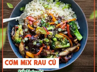 Cơm Mix Rau Củ Teriyaki sốt - 59.000 ₫ tại Nhàn Vegan - Bếp Thuần Chay - Nguyễn Gia Trí