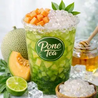 Hình ảnh 1.3L - Trà dưa lưới cực ghiền kèm topping - 1.3 lít