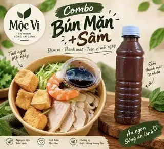 Hình ảnh Combo: 1 Bún Nước Tương Thịt Luộc +  1 Chay Sâm