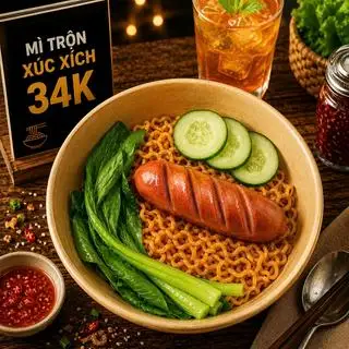 Hình ảnh Mì Trộn Xúc Xích (Chưa Kèm Súp)