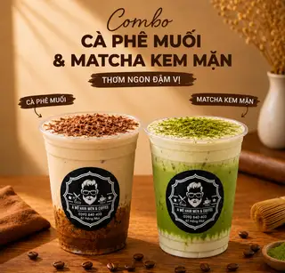 Hình ảnh Combo 1 Cà Phê Muối + 1 Matcha Latte