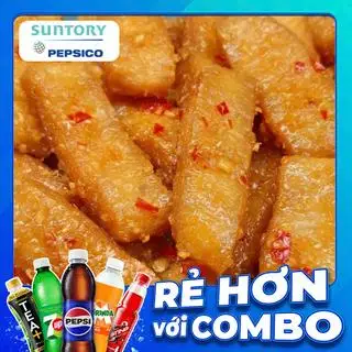 Hình ảnh Combo cơm sườn chiên sả chay + nước ngọt