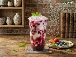 Hình ảnh Sữa chua lắc việt quất