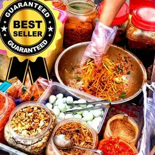 Hình ảnh Bánh tráng trộn Cô Sáu - 3 trứng cút - hộp nhiều