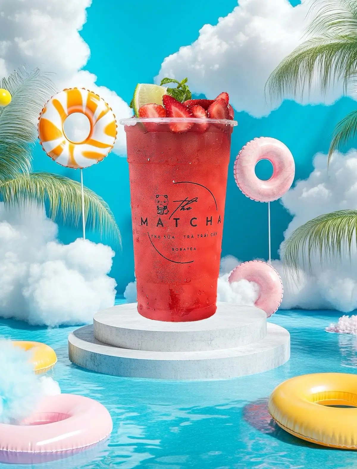 Trà Dâu  - 33.000 ₫ tại The Matcha - Trà Sữa Đài Loan & Trà Trái Cây - Nguyễn Thượng Hiền