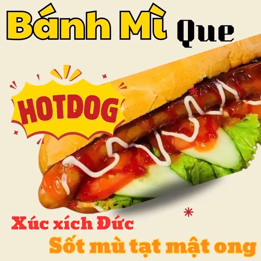 Bánh Mì Que nhân Pate - Xúc xích Đức Sốt Mù tạt mật ong - 51.000 ₫ tại Bánh Mì Que Pate Cột Đèn Hải Phòng Chính Hiệu Mẹ Nấm - Nguyễn Hồng Đào