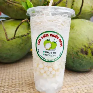 Hình ảnh Dừa Mix Trân Châu Cùi Non
