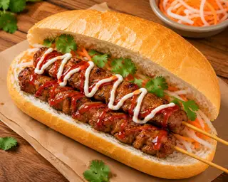 Bánh mì xiên nướng size L - 40.000 ₫ tại BÁNH MÌ XIÊN NƯỚNG - COMBO CHIÊN NƯỚNG - Phạm Ngũ Lão