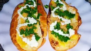 Hình ảnh bánh mì nướng bơ béo 