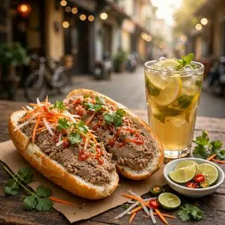 Hình ảnh Bữa Phụ Đậm Đà (Bánh mì Pate Đẫm Vị + 1 Nước)