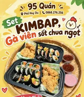 Hình ảnh Set kimbap - gà viên chiên sốt chua ngọt