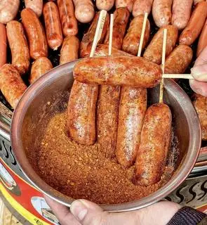 Lạp Xưởng Nướng Đá  - 25.000 ₫ tại Tiệm Bánh Trân Trân - Bánh Tráng Trứng Cuốn Bơ & Bánh Tráng Lụi - Tôn Thất Thuyết