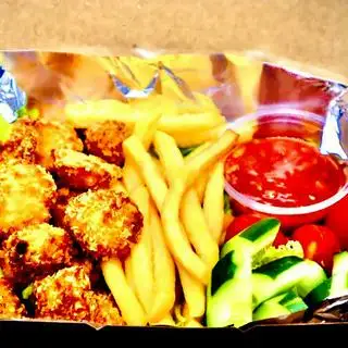 Hình ảnh Fried Chicken ball Set  - Set Gà viên Khoai tây Rau Củ