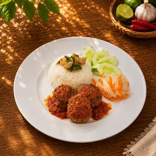 Cơm Xíu Mại Xốt Cà Chua - 70.000 ₫ tại Cơm Tấm 701 - Sườn Bì Chả Đậm Vị - Nguyễn Văn Tráng
