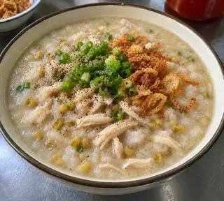 Hình ảnh Cháo gà đậu xanh
