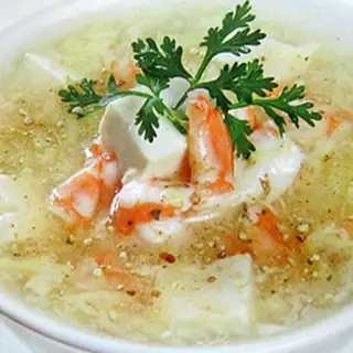 Súp cua kèm trà chanh sả - 45.000 ₫ tại A Đù - Cháo Sườn & Súp Cua - An Khánh