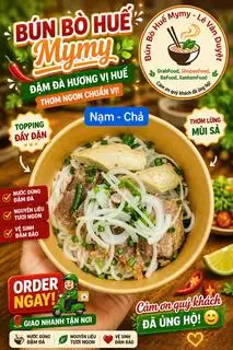 Bún Bò Nạm - Chả Cây ( tặng nước sâm hoặc trà tắc) - 60.000 ₫ tại Bún Bò Huế MyMy - Lê Văn Duyệt