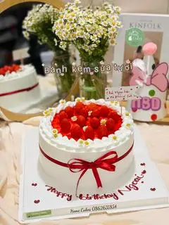Bánh kem sữa tươi 21cm  - 750.000 ₫ tại Home Cakes - Bánh Kem, Bánh Lạnh & Trà Trái Cây - Huỳnh Tấn Phát