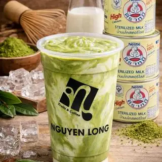 Hình ảnh Matcha latte sữa gấu