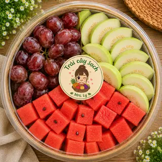 Hình ảnh nho+ổi+dưa hấu