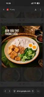Hình ảnh Bún Nước Tương Đậu Thịt Trứng Luộc