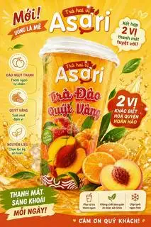 Hình ảnh Trà đào quýt vàng