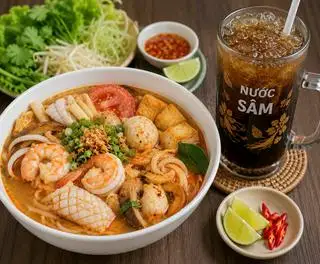Hình ảnh Bún  thái + nước sam