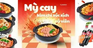 Hình ảnh Mỳ kim chi xúc xích - cá viên