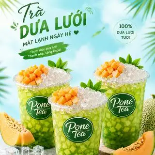 Hình ảnh Combo mát lạnh: 1.3L - 3 Trà Dưa Lưới (1.3 Lít) + 3 Topping