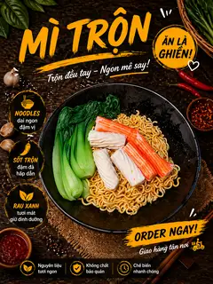 Mì Trộn Thanh Cua - Chả Mực Xoắn - 35.000 ₫ tại Ăn Vặt Chíp Chíp - Mì Trộn, Cá Viên Chiên & Tóp Mỡ Da Giòn - Nguyễn Đình Chiểu