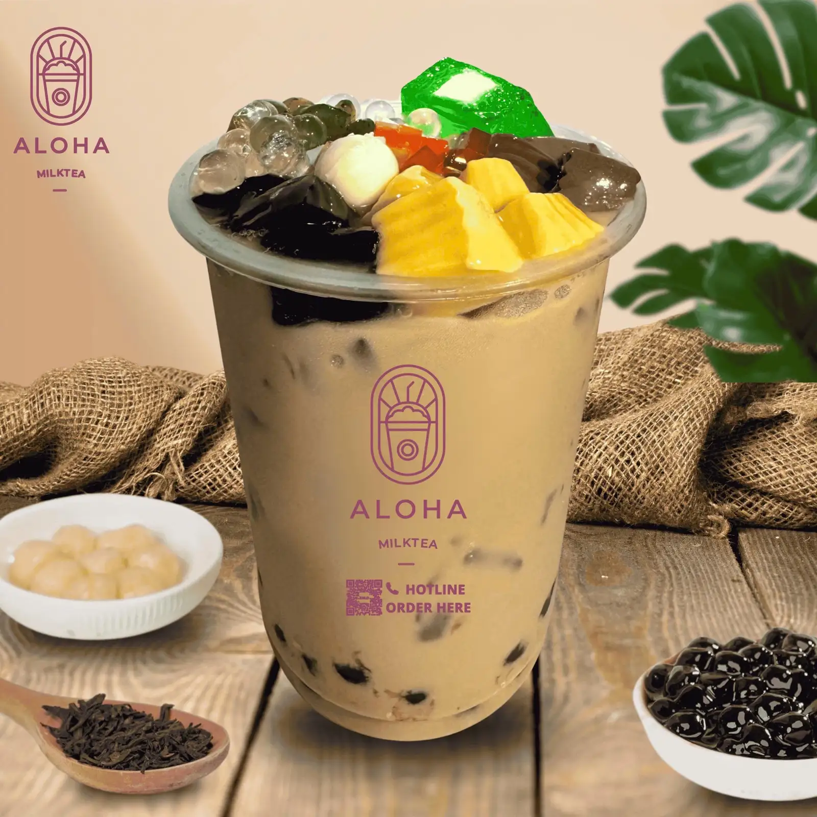 Trà sữa full topping - 39.000 ₫ tại Trà Sữa ALOHA - Lê Hồng Phong