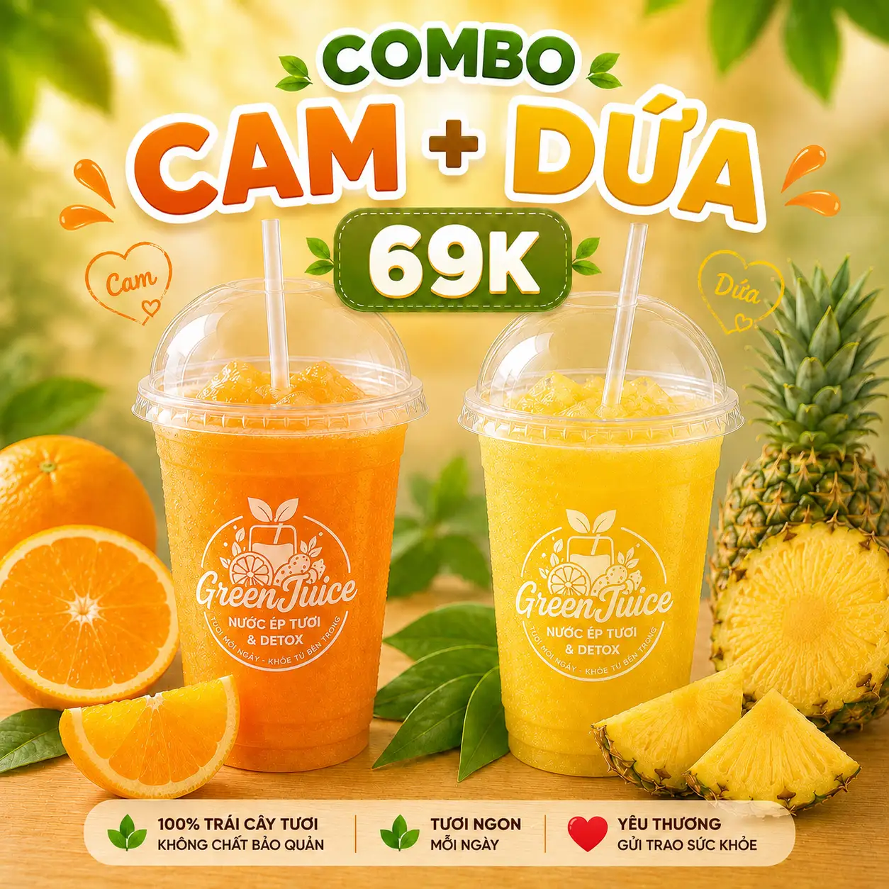 Hình ảnh Combo cam - dứa