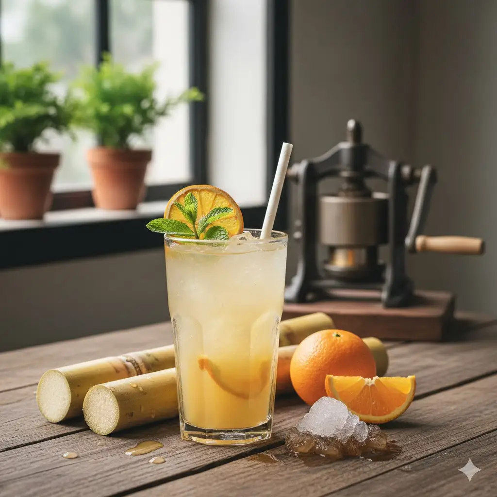 Chai mía cam 1 lít không đá - 42.000 ₫ tại Mía Mix Đánh Bọt - Bà Hạt