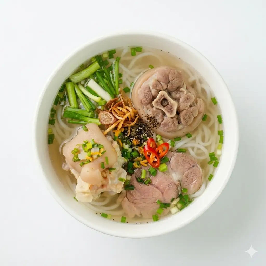Bún giò - không riêu - 43.000 ₫ tại Bánh Canh Cua Giò Heo Thuận - Xóm Chiếu