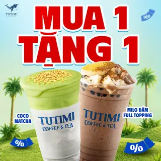 [MUA 1 TẶNG 1] Milo dầm full topping (L) tặng CoCo Matcha (L) - 75.000 ₫ tại TUTIMI - Milo Dầm, Trà Sữa & Cà Phê - Vĩnh Hội