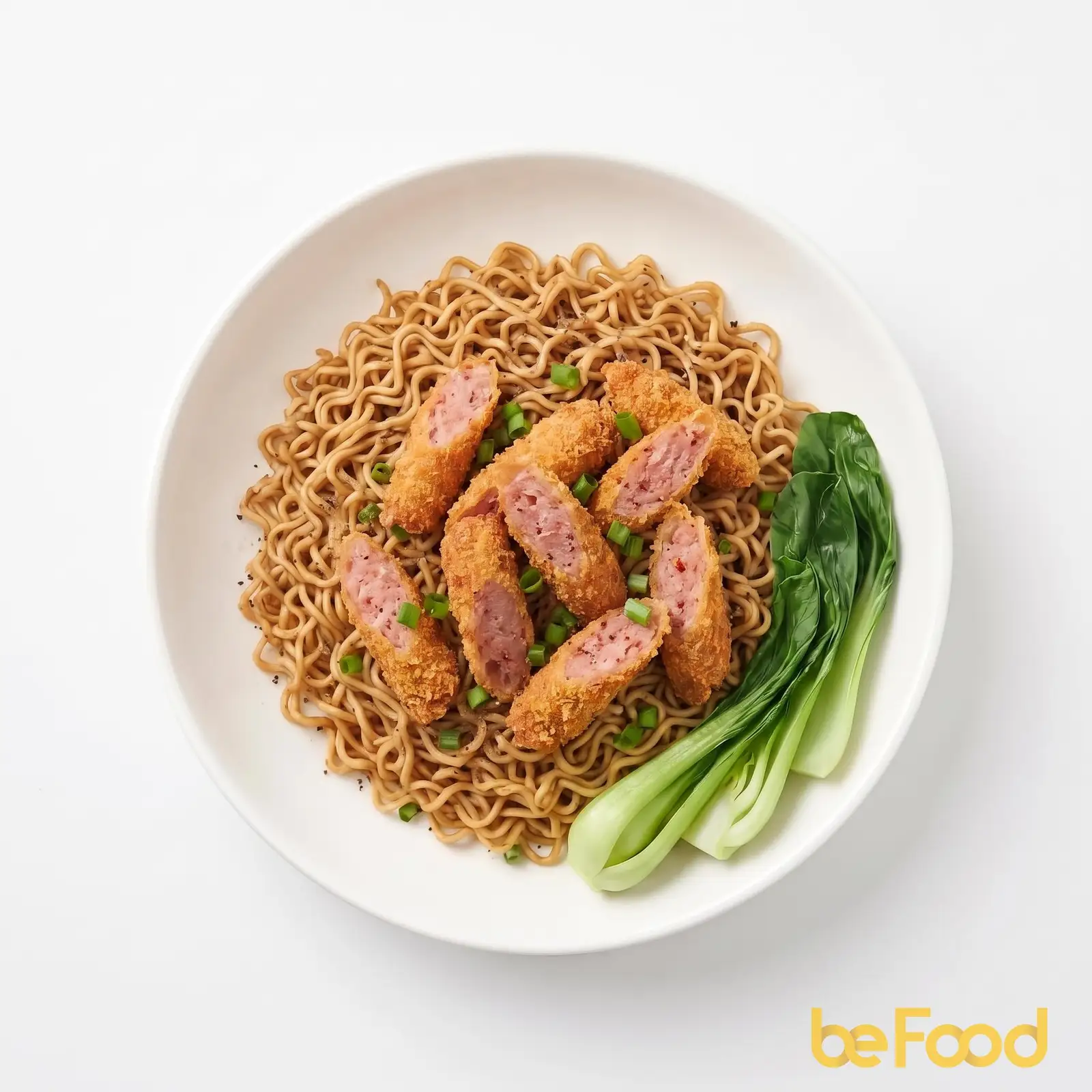 Hình ảnh Mì trộn nem chua rán