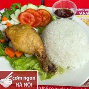 Hình ảnh Cơm đùi gà sốt mắm tỏi