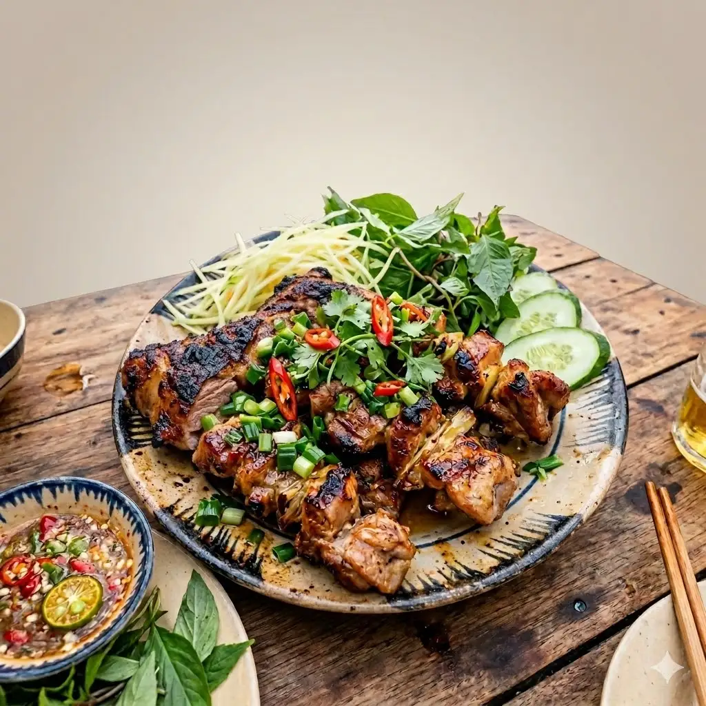 Hình ảnh Dê nướng ống trúc