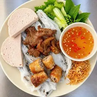 Hình ảnh Bánh cuốn chả giò thịt nướng