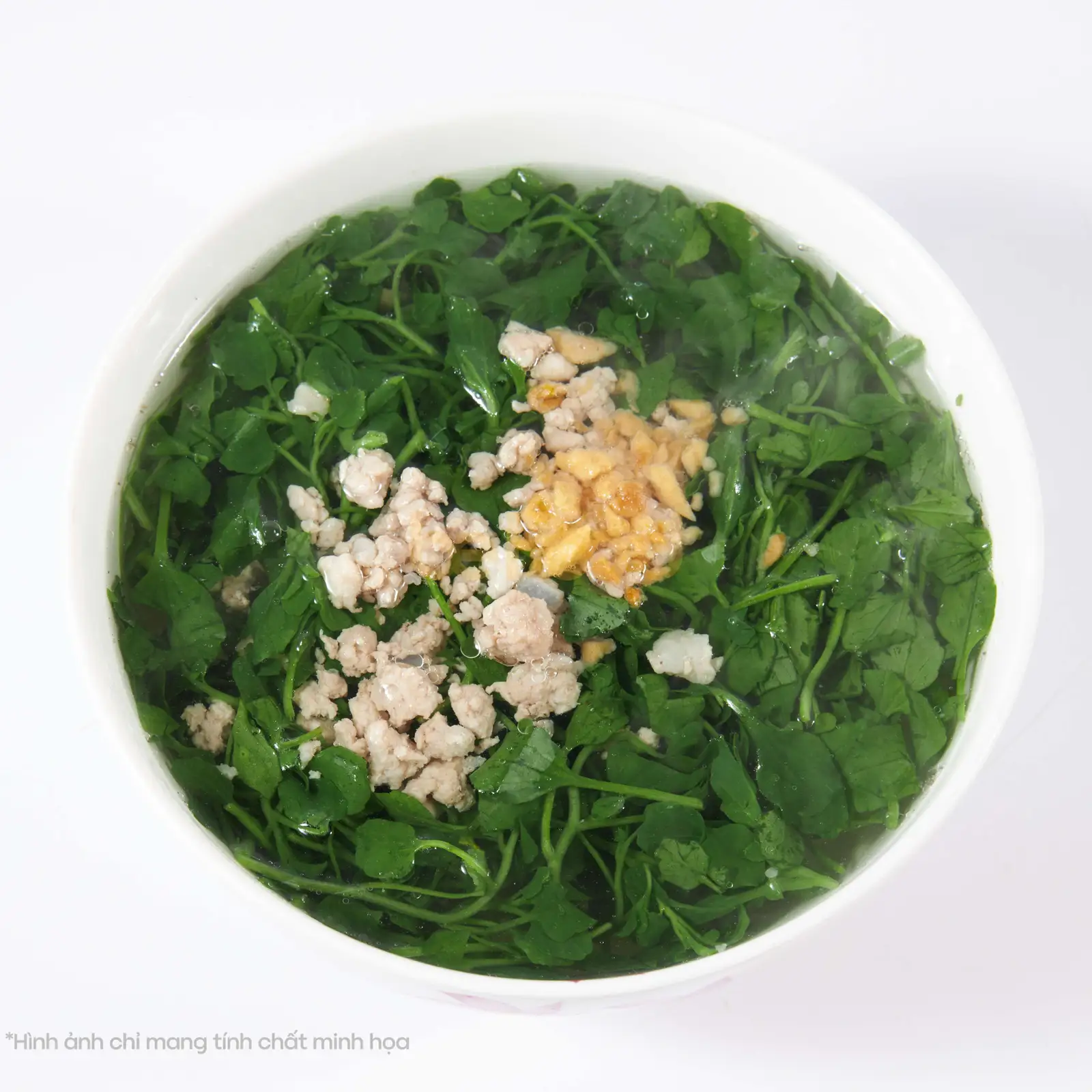 Canh xà lách xoong thịt bằm - 96.000 ₫ tại MeLyFood - Nhà Hàng Cơm Niêu & Cua Singapore - Hàm Nghi